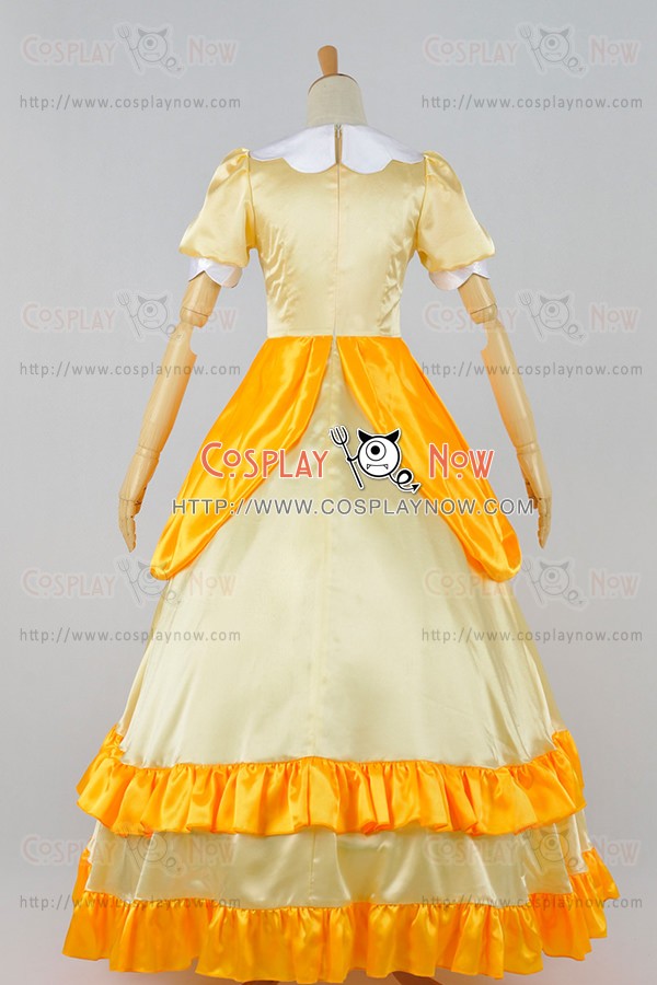 Super Mario Bros Cosplay Princess Daisy Dress Costume