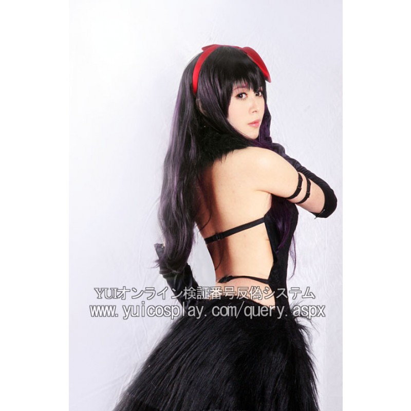 Puella Magi Madoka Magica Cosplay Homura Akemi Costume Black Dress