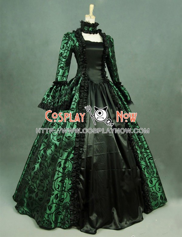 green gothic dress