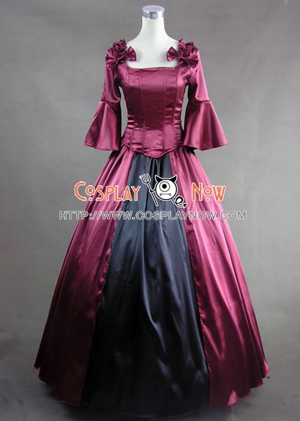 Colonial Lolita Ball Gown Prom Red Wedding Dress